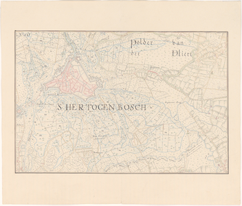 672 Tiende blad van een kopie (in 16 bladen) van een kaart van het gebied rondom 's-Hertogenbosch, gelegen tussen ...