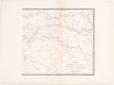 687 Tweede blad van een tweebladige kaart van het stroomgebied van Rijn, Waal en Maas tussen Arnhem en Wijk bij ...