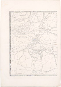 689 Eerste blad van een vierbladige kaart van het gebied tussen 's-Hertogenbosch en Geertruidenberg. Linksboven Gat van ...