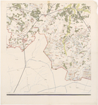 709 Vijfde blad van een kaart van Noord-Brabant in zes bladen. Linksboven Teteringen, rechtsboven Boxtel, rechtsonder ...
