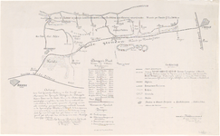 724 Kaart van het gebied tussen 's-Hertogenbosch en Breda met het ontwerp van een spoorlijn tussen die plaatsen, door ...