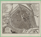 829 Plattegrond van de Stad Gouda(uit de nieuwe Geografische en Historische Atlas), 1742