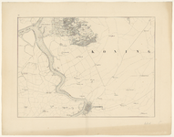 861 Negende blad van een kaart van de provincie Noord-Brabant in 12 bladen, met bladwijzer. Linksmiddenboven ...