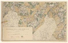 962 Derde blad van een kaart van Noord-Brabant in vier bladen. Links Meir (B), rechts Hilvarenbeek, middenonder Raevels ...