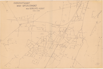 1C05 Overzichtskaart van het waterleidingnet in de gemeente Vught, 1966