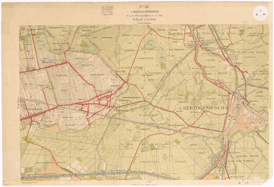 1H11 Topografische kaart 's-Hertogenbosch, no.587, 1896, 1920